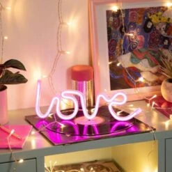 Neon LED Love Con Batteria RosaAA - LR617 MmAA - LR6 -Negozio Di Illuminazione Per La Casa Alla Moda 10473818 5