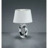 Trio Lighting Italia Lampada Da Tavolo Piccola Taba Attacco E14 Cromo Colore Bianco R50511089