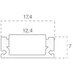 V-TAC Profilo In Alluminio Colore Silver Per Strip LED (Max L: 12,4mm) Copertura Satinata 2000 X 17,4 X 7mm -Negozio Di Illuminazione Per La Casa Alla Moda 17265951 3