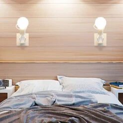 Lampada Da Parete A Forma Di Vivida Persona Creativa Moderna Plafoniera Per Bambini Per Camera Dei Bambini, Camera Da Letto, Corridoio, Ristorante, Cucina Bianca -Negozio Di Illuminazione Per La Casa Alla Moda 19297897 3