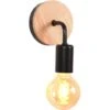Lampada Da Parete Nera E27 Lampadario Moderno Semplicità Lampada Da Parete Led In Legno Per Camera Dei Bambini Camera Da Letto Bar Hotel (Senza Lampadina) -Negozio Di Illuminazione Per La Casa Alla Moda 19303681 1