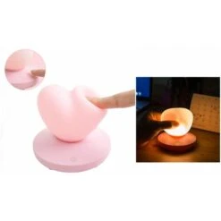 Lampada Led Touch Tavolo Cuore Luce Notturna Batteria Portatile 3 Intesita' Luce -Negozio Di Illuminazione Per La Casa Alla Moda 22189518 3