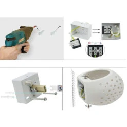 Applique Lampada Interno Gesso Bianco Forato Doppio Fascio Luce DR GS-5018 -Negozio Di Illuminazione Per La Casa Alla Moda 23135439 5