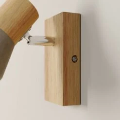 Lindby Faretto Filiz Di Legno E Cemento, 1 Luce -Negozio Di Illuminazione Per La Casa Alla Moda 23346966 5