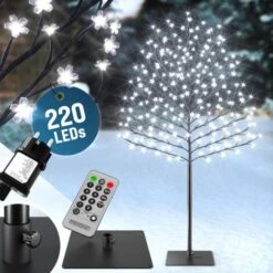 Albero Luminoso LED Fiori Di Ciliegio Con Telecomando 8 Modalità Timer Per Interno Ed Esterno M3 220cm - 220 LEDs - Blu