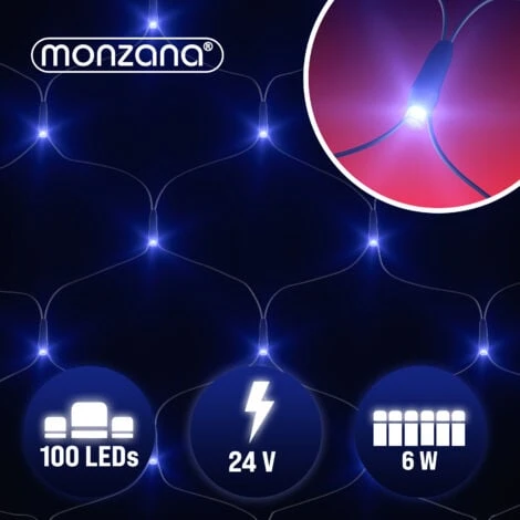 Luci Led Decorative Catena Luminosa LED Cascata Luminosa Interno Sterno Stringa Lichternetz 100 LED Blau (de) 5 Luci Led Decorative Catena Luminosa LED Cascata Luminosa Interno Sterno Stringa Lichternetz 100 LED Blau (de) - immagine 3