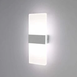 Applique Da Parete A Led Semplice Lampada Da Parete Interni 6W Up Down Applique Da Parete Moderna In Acrilico Per Soggiorno Camera Da Letto Corridoio Scale Balcone Bianco Freddo
