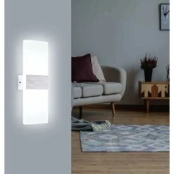 Applique Da Parete A Led Semplice Lampada Da Parete Interni 6W Up Down Applique Da Parete Moderna In Acrilico Per Soggiorno Camera Da Letto Corridoio Scale Balcone Bianco Freddo -Negozio Di Illuminazione Per La Casa Alla Moda 24453509 5