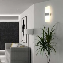 Applique Da Parete A Led Semplice Lampada Da Parete Interni 12W Up Down Applique Da Parete Moderna In Acrilico Per Soggiorno Camera Da Letto Corridoio Scale Balcone Bianco Caldo -Negozio Di Illuminazione Per La Casa Alla Moda 24453532 5