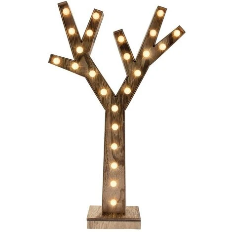 Albero Di Legno A LED A Batteria 3 Albero Di Legno A LED A Batteria