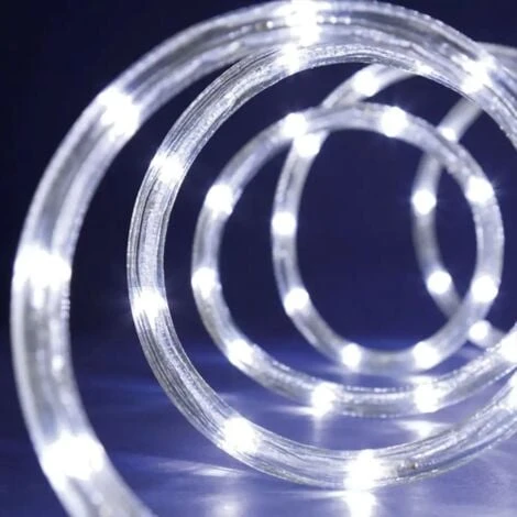 Tubo Luci Led Per Addobbi Natale 30 Metri Luce Bianco Fredda Interno Ed Esterno 7 Tubo Luci Led Per Addobbi Natale 30 Metri Luce Bianco Fredda Interno Ed Esterno - immagine 5