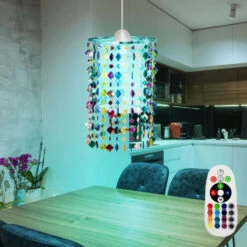 Plafoniera A Sospensione Per Bambini TELECOMANDO Luce Di Cristallo Dimmerabile In Un Set Di Lampadine LED RGB -Negozio Di Illuminazione Per La Casa Alla Moda 28661945 5