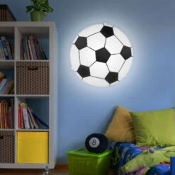 Plafoniera Da Calcio Per Cameretta Dei Bambini, Lampada Da Parete In Vetro Satinato In Un Set Di Lampadine A LED -Negozio Di Illuminazione Per La Casa Alla Moda 28663330 3