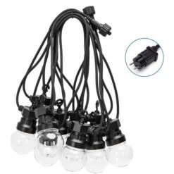 Catena Luminosa A Led Decorativa 8 Metri 10 Sfere Trasparenti Bianco Caldo A Luce Fissa Aigostar