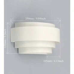 Lampada Da Parete A LED Design Semplice Lampada Da Parete In Metallo Per Camera Da Letto Scala Negozio Soggiorno Ufficio Portico (bianco Caldo) [Classe Di Efficienza Energetica A++] -Negozio Di Illuminazione Per La Casa Alla Moda 32366732 2