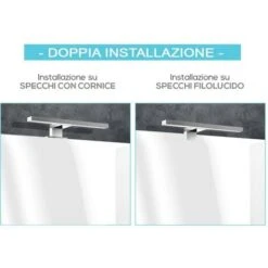 Lampada LED Da 30 Cm In ABS Cromo Doppia Installazione Luce Fredda -Negozio Di Illuminazione Per La Casa Alla Moda 34347762 3
