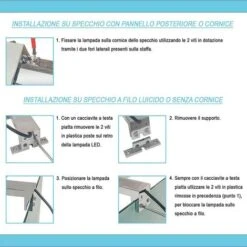 Lampada LED Da 30 Cm In ABS Cromo Doppia Installazione Luce Fredda -Negozio Di Illuminazione Per La Casa Alla Moda 34347762 4