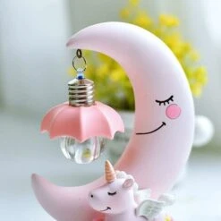 LED Night Light Kids Resin Moon Unicorn Cartoon Baby Nursery Lamp Breathe For Kids Child Girls Toy Gift For Nursery - Rosa -Negozio Di Illuminazione Per La Casa Alla Moda 36737565 3