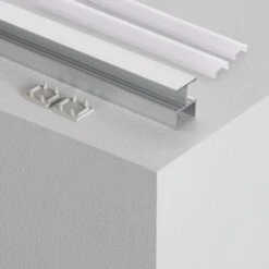 Profilo In Alluminio Per Mensola Con Coperchio Continuo Per Strisce LED Fino A 12mm -Negozio Di Illuminazione Per La Casa Alla Moda 36983502 5