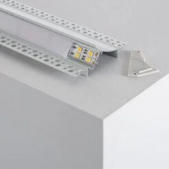 Profilo In Alluminio Da Incasso In Gesso / Cartongesso Con Coperchio Continuo Per Strisce LED Fino A 20mm 9 Profilo In Alluminio Da Incasso In Gesso / Cartongesso Con Coperchio Continuo Per Strisce LED Fino A 20mm -Negozio Di Illuminazione Per La Casa Alla Moda 36983512 3
