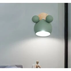 Applique Da Muro Nordica Lampada A Muro Per Cartoni Animati Luce A Muro Di Personalità Semplice Applique Da Parete Creativa Per Soggiorno Camera Da Letto Camera Dei Bambini Verde -Negozio Di Illuminazione Per La Casa Alla Moda 37625711 3