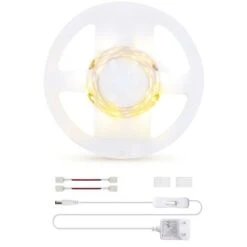 Kit Striscia Led 12V 6,5W SMD 2835 3 Metri IP20 Bianco Caldo 3000K Aigostar