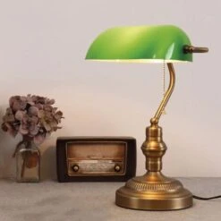 BANQUERO Lampada Da Tavolo E Da Scrivania Vintage E27 Colore Verde -Negozio Di Illuminazione Per La Casa Alla Moda 41983191 4