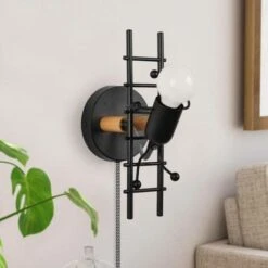 Applique Con Interruttore E Spina "Doll Ladder". Colore Nero -Negozio Di Illuminazione Per La Casa Alla Moda 41983747 4