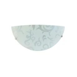 APPLIQUE MELISSA E27 30X10XH15CM IN VETRO ALABASTRO BIANCO CON GANCI CROMO