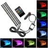 Striscia LED Interni Auto Rgb 4 Strip Luminose Adesive 72 Led Impermeabili QCD52 -Negozio Di Illuminazione Per La Casa Alla Moda 43740953 1
