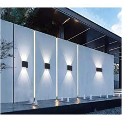 Applique LED Lampada Parete 12W Ovale Nero Doppia Luce Fredda Esterno Interno 10 Applique LED Lampada Parete 12W Ovale Nero Doppia Luce Fredda Esterno Interno -Negozio Di Illuminazione Per La Casa Alla Moda 46037515 4