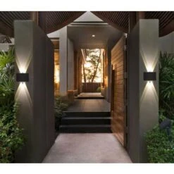 Applique LED Lampada Parete Ovale Nero 12W Luce Naturale Esterno Interno FD-10 -Negozio Di Illuminazione Per La Casa Alla Moda 46037518 2