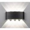 Applique LED Lampada Da Parete Ovale 24W Luce Fredda Nero Esterno Interno F11 -Negozio Di Illuminazione Per La Casa Alla Moda 46235184 1