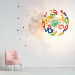 Lampada A Sospensione Per Cameretta Dei Bambini Lettere Lampada A Sospensione Lampada Per Bambini A Forma Di Palla, Plastica Colorata, Prese 4x E14, PxH 35x120 Cm 9 Lampada A Sospensione Per Cameretta Dei Bambini Lettere Lampada A Sospensione Lampada Per Bambini A Forma Di Palla, Plastica Colorata, Prese 4x E14, PxH 35x120 Cm -Negozio Di Illuminazione Per La Casa Alla Moda 46924621 3