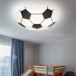 Lampada Da Soffitto Lampada Per Bambini Lampada Da Camera Per Bambini Lampada Da Soffitto Lampada Con Paralume In Vetro Stanza Dei Giochi, Metallo Bianco Nero, 1x Attacco E27, DxH 25x8 Cm -Negozio Di Illuminazione Per La Casa Alla Moda 46926078 3