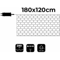 Bandiera Tricolore Tenda Luminosa Italia Per Esterno Con 280 Led Luci Bianco Rosso Verde 1.8x1.2 Metri -Negozio Di Illuminazione Per La Casa Alla Moda 47157981 3