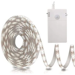 Striscia LED Adesiva 1M Luce Fredda Sensore Movimento A Batteria TE-B0454
