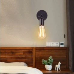 Vintage Industriale Applique Parete Camera Da Letto Soggiorno Cucina E27 Ferro Battuto Lampada Parete -Negozio Di Illuminazione Per La Casa Alla Moda 50445221 4