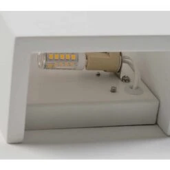 Applique Lampada Parere Gesso Interno Bianco 2 Livelli Muro Verniciabile G9 5040 -Negozio Di Illuminazione Per La Casa Alla Moda 51607693 3