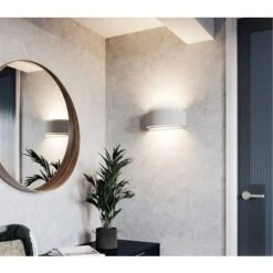 Applique Lampada Parere Gesso Interno Bianco 2 Livelli Muro Verniciabile G9 5040 -Negozio Di Illuminazione Per La Casa Alla Moda 51607693 4