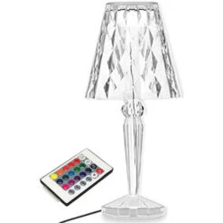 Lampada Da Tavolo Da Interno RGB Con Filo USB Diamantata Effetto Cristallo