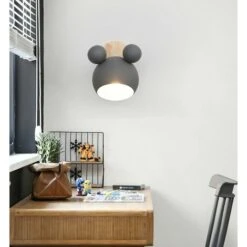 Applique Da Muro Nordica Lampada A Muro Per Cartoni Animati Applique Da Parete Creativa Luce A Muro Di Personalità Semplice Per Soggiorno Camera Da Letto Camera Dei Bambini Grigio -Negozio Di Illuminazione Per La Casa Alla Moda 51787347 4