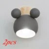 2X Applique Da Muro Nordica Lampada A Muro Per Cartoni Animati Applique Da Parete Creativa Luce A Muro Di Personalità Semplice Per Soggiorno Camera Da Letto Camera Dei Bambini Grigio -Negozio Di Illuminazione Per La Casa Alla Moda 51787354 1
