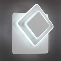 Lampada Corridoio Parete 3 In 1 Bianca Applique Creativo Da Parete Interno 350° Girevole Quadrata Led Aplique Da Parete Per Soggiorno Camera Da Letto Scala Corridoio