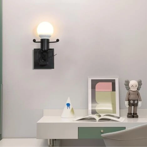 Applique Da Parete Vintage, Lampada Da Parete Industriale, Lampada Moderna E27 Per Corridoio Cucina Camera Da Letto 5 Applique Da Parete Vintage, Lampada Da Parete Industriale, Lampada Moderna E27 Per Corridoio Cucina Camera Da Letto - immagine 3