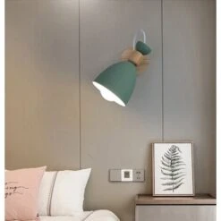 Lampada Da Parete Stile Moderno Bambino, Applique Da Muro Nordica Colori E27 Per Studio Corridoio Camera Da Letto (Colore: Verde) -Negozio Di Illuminazione Per La Casa Alla Moda 52862185 2