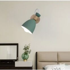 Lampada Da Parete Stile Moderno Bambino, Applique Da Muro Nordica Colori E27 Per Studio Corridoio Camera Da Letto (Colore: Verde) -Negozio Di Illuminazione Per La Casa Alla Moda 52862185 4