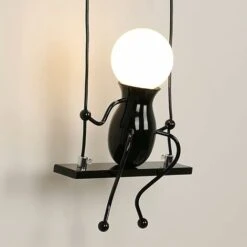 Applique Da Parete Interno Moderno, Swing Bambini Lampada Comodino, Camera Da Letto Creativa Applique Da Comodino Luce Adatto A Camere Da Letto Soggiorno Corridoio, E27, Lampadina Non Inclusa