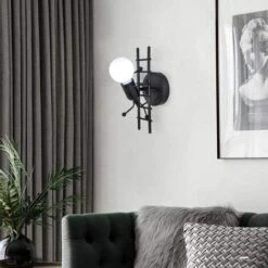 Humanoid Creativo Lampada Da Parete Interno Applique Da Parete Moderna Lampada A Muro Applique Candelabro E27 Per Camera Da Letto, Soggiorno, Camera Per Bambini, Corridoio, Scala -Negozio Di Illuminazione Per La Casa Alla Moda 53418221 4