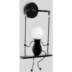 Lampada Da Parete A LED Per Interni, Lampada Da Comodino Per Bambini Swing, Lampada Da Parete Per Interni Creativa Adatta Per Corridoio Soggiorno Camera Da Letto, E27, Lampadina Non Inclusa, 220v, IP2